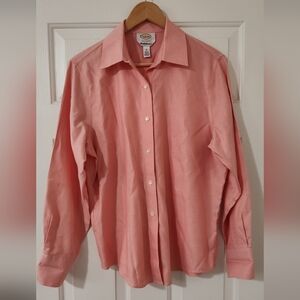 Talbots Women's Wrinkle Resistant Button Down Shirt Pink,  Size 10, 100% Cotton